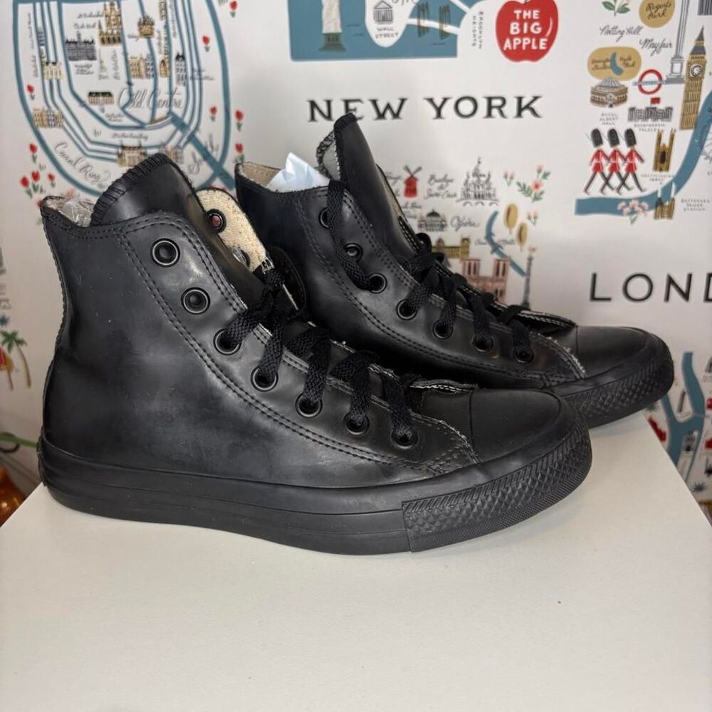 Converse All Star Black Rubber Chuck Taylor High Tops